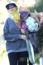 ANNE HATHAWAY Out Shopping Goes Flower in Beverly Hills 03/24/2017