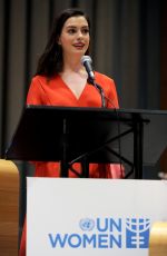 ANNE HATHAWAY Speaks at International Women