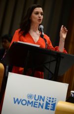 ANNE HATHAWAY Speaks at International Women