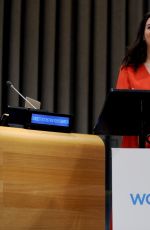 ANNE HATHAWAY Speaks at International Women