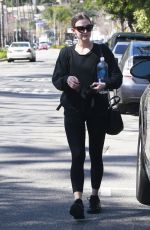 ASHLEE SIMPSON Leave a Gym in Studio City 03/09/2017