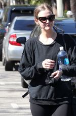 ASHLEE SIMPSON Leave a Gym in Studio City 03/09/2017