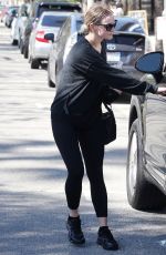ASHLEE SIMPSON Leave a Gym in Studio City 03/09/2017