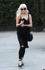 ASHLEE SIMPSON Leaves a Hair Salon in West Hollywood 03/21/2017