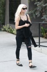 ASHLEE SIMPSON Leaves a Hair Salon in West Hollywood 03/21/2017