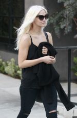 ASHLEE SIMPSON Leaves a Hair Salon in West Hollywood 03/21/2017