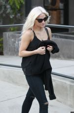 ASHLEE SIMPSON Leaves a Hair Salon in West Hollywood 03/21/2017