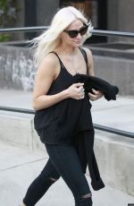 ASHLEE SIMPSON Leaves a Hair Salon in West Hollywood 03/21/2017