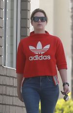ASHLEY BENSON in Tight Jeans Out in Los Angeles 03/19/2017
