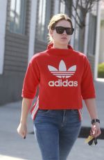 ASHLEY BENSON in Tight Jeans Out in Los Angeles 03/19/2017