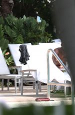 ASHLEY GRAHAM in Bikini at a Pool in Miami 03/02/2017