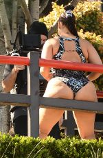 ASHLEY GRAHAM on the Set of Her Swimsuit Line Photoshoot in Los Angeles 03/23/2017