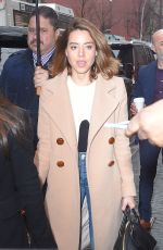 AUBREY PLAZA Out and About in New York 03/01/2017