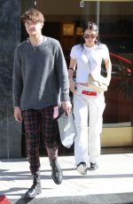 BELLA HADID and Her Brother Anwar Out in Los Angeles 03/22/2017