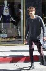 BELLA HADID and Her Brother Anwar Out in Los Angeles 03/22/2017