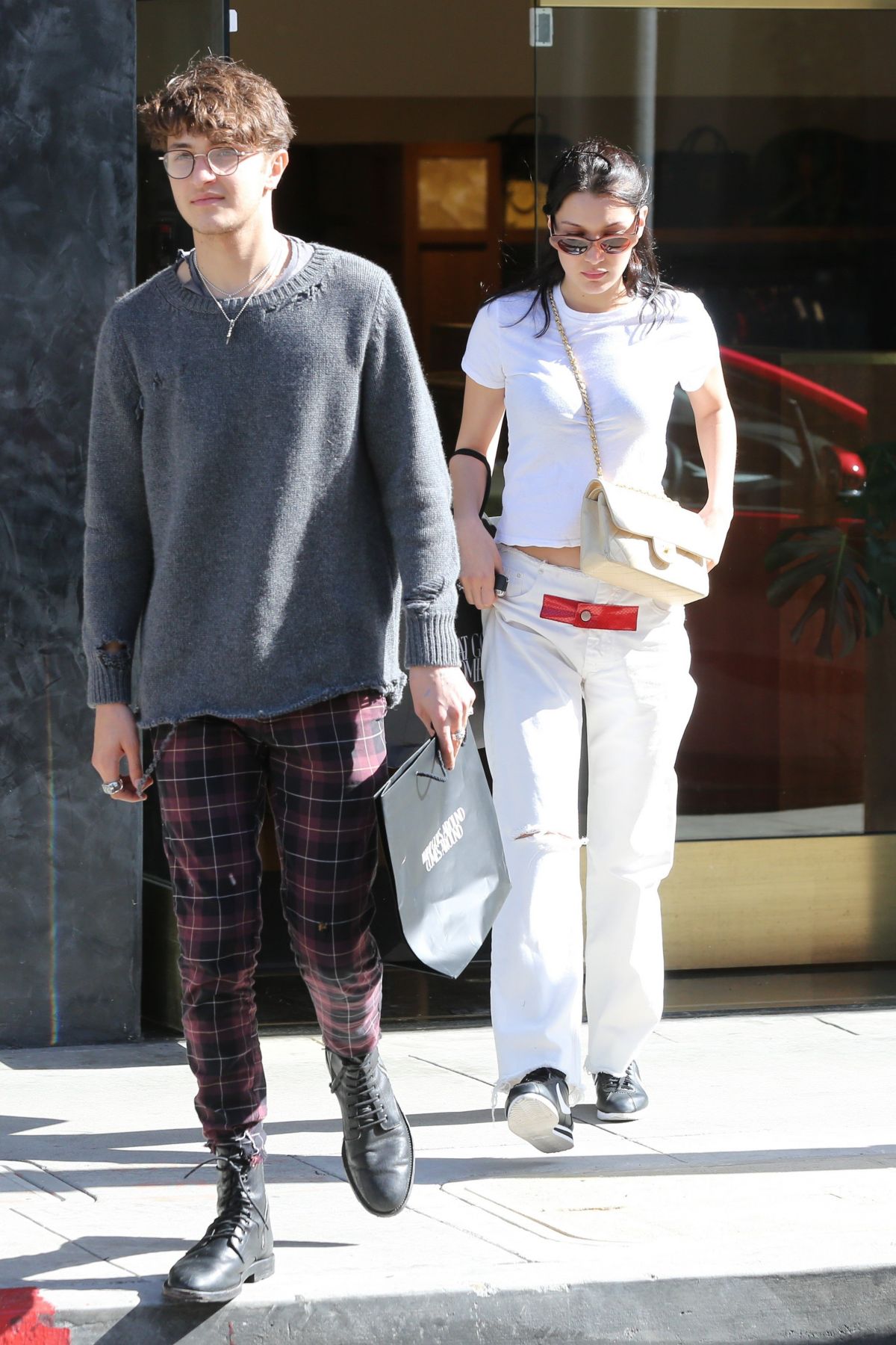 BELLA HADID and Her Brother Anwar Out in Los Angeles 03/22/2017 ...