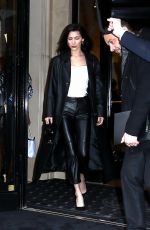 BELLA HADID Leaves Four Seasons George V Hotel in Paris 03/04/2017