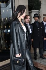 BELLA HADID Leaves Four Seasons George V Hotel in Paris 03/04/2017