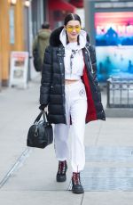 BELLA HADID Leaves Her Apartment in New York 03/10/2017