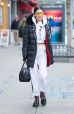 BELLA HADID Leaves Her Apartment in New York 03/10/2017