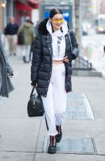 BELLA HADID Leaves Her Apartment in New York 03/10/2017