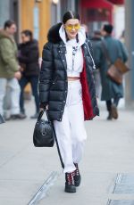 BELLA HADID Leaves Her Apartment in New York 03/10/2017
