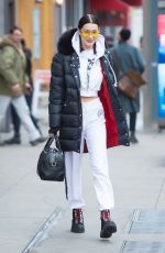 BELLA HADID Leaves Her Apartment in New York 03/10/2017