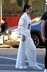 BELLA HADID on the Set of a Nike Commercial in New York 03/23/2017