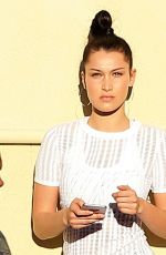 BELLA HADID on the Set of a Nike Commercial in New York 03/23/2017