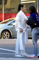 BELLA HADID on the Set of a Nike Commercial in New York 03/23/2017