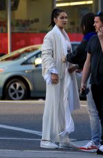 BELLA HADID on the Set of a Nike Commercial in New York 03/23/2017