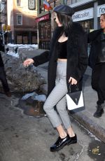 BELLA HADID Out in New York 03/17/2017