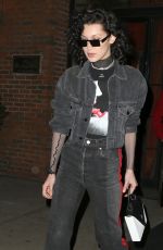 BELLA HADID Out With Curly Hair in New York 03/13/2017