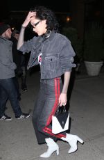 BELLA HADID Out With Curly Hair in New York 03/13/2017