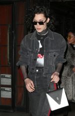 BELLA HADID Out With Curly Hair in New York 03/13/2017