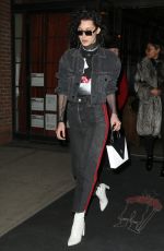 BELLA HADID Out With Curly Hair in New York 03/13/2017