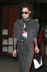 BELLA HADID Out With Curly Hair in New York 03/13/2017