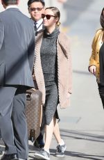 BRIE LARSON Arrives at Jimmy Kimmel Live in Hollywood 03/-8/2017