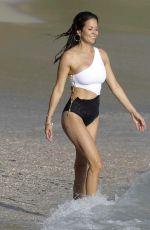 BROOKE BURKE in Swimsuit on the Beach in St. Barths 03/29/2017