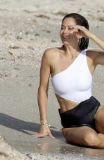 BROOKE BURKE in Swimsuit on the Beach in St. Barths 03/29/2017