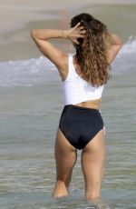 BROOKE BURKE in Swimsuit on the Beach in St. Barths 03/29/2017