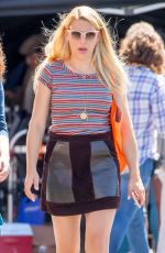 BUSY PHILIPPS on the Set of The Sackett Sisters in Los Angeles 03/29/2017