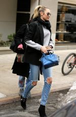 CANDICE SWANEPOEL in Ripped Jeans Out Shopping in New York 03/24/2017