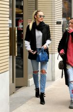 CANDICE SWANEPOEL in Ripped Jeans Out Shopping in New York 03/24/2017