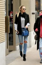 CANDICE SWANEPOEL in Ripped Jeans Out Shopping in New York 03/24/2017