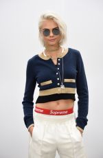 CARA DELEVINGNE Arrives at Chanel Fashion Show at Paris Fashion Week 03/07/2017