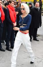 CARA DELEVINGNE Arrives at Chanel Fashion Show at Paris Fashion Week 03/07/2017