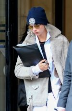 CARA DELEVINGNE Leaves Her Hotel in Paris 03/20/2017