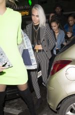 CARA DELEVINGNE Night Out in Paris 03/04/2017