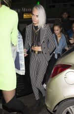 CARA DELEVINGNE Night Out in Paris 03/04/2017
